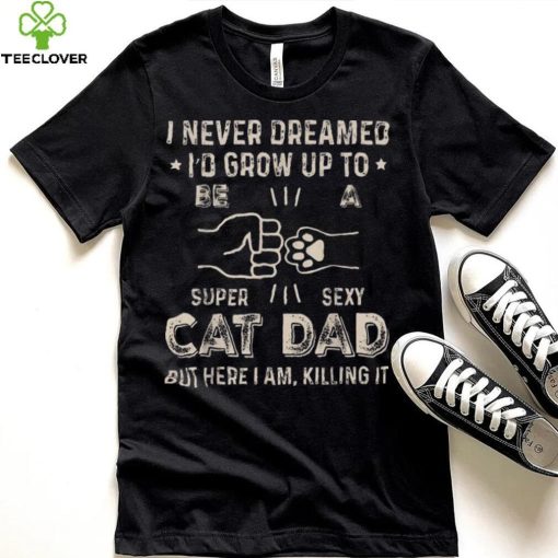 Mens Funny Cat Dad Novelty For Father’s Day Crewneck Sweatshirt