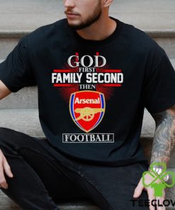 Men’s God first family second then Arsenal football hoodie, sweater, longsleeve, shirt v-neck, t-shirt