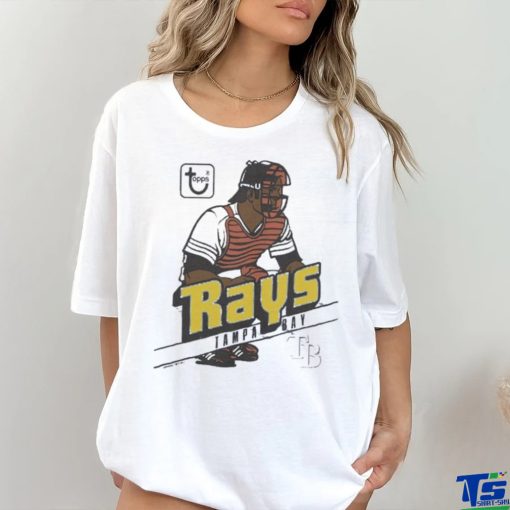 Men’s Homage x Topps Light Blue Tampa Bay Rays Shirt