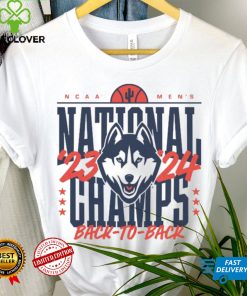 Men's Homefield Cream UConn Huskies Back To Back NCAA Men's Basketball National Champions T Shirt