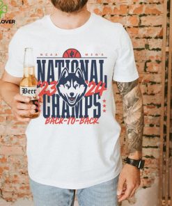 Men's Homefield Cream UConn Huskies Back To Back NCAA Men's Basketball National Champions T Shirt