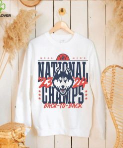 Men's Homefield Cream UConn Huskies Back To Back NCAA Men's Basketball National Champions T Shirt