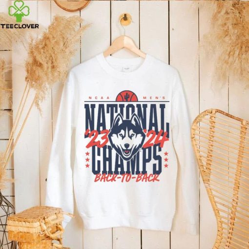 Men's Homefield Cream UConn Huskies Back To Back NCAA Men's Basketball National Champions T Shirt