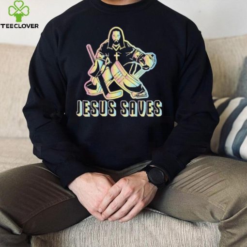 Men’s Jesus saves hockey hoodie, sweater, longsleeve, shirt v-neck, t-shirt