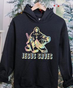 Men’s Jesus saves hockey hoodie, sweater, longsleeve, shirt v-neck, t-shirt