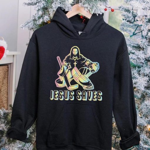 Men’s Jesus saves hockey hoodie, sweater, longsleeve, shirt v-neck, t-shirt