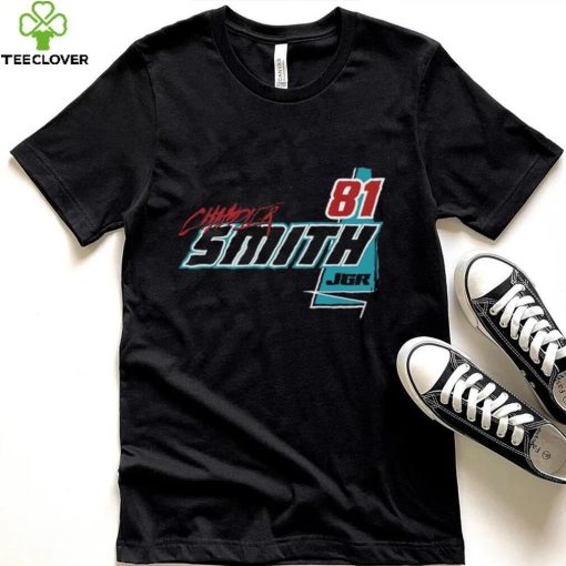 Men’s Joe Gibbs Racing Team Collection Black Chandler Smith Quick Tie Car T Shirt