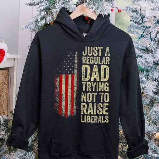Mens Just A Regular Dad Trying Not To Raise Liberals Father’s Day Unisex T shirt
