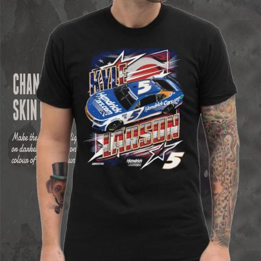 Men’s Kyle Larson Hendrick Motorsports Team Collection Navy Hendrickcars.com Patriotic Car T Shirt