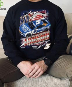 Men's Kyle Larson Hendrick Motorsports Team Collection Navy Hendrickcars.com Patriotic Car T Shirt