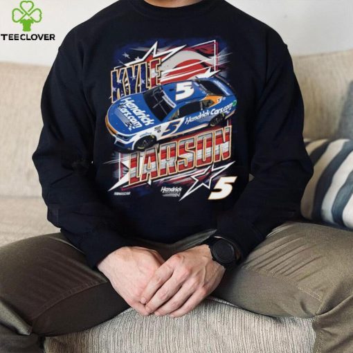 Men’s Kyle Larson Hendrick Motorsports Team Collection Navy Hendrickcars.com Patriotic Car T Shirt