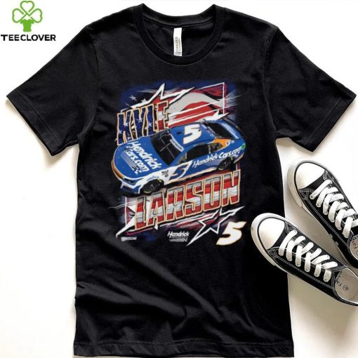 Men’s Kyle Larson Hendrick Motorsports Team Collection Navy Hendrickcars.com Patriotic Car T Shirt