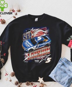 Men's Kyle Larson Hendrick Motorsports Team Collection Navy Hendrickcars.com Patriotic Car T Shirt