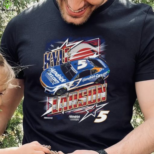 Men’s Kyle Larson Hendrick Motorsports Team Collection Navy Hendrickcars.com Patriotic Car T Shirt