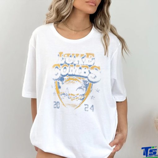 Men's Luke Combs x Los Angeles Chargers Fanatics Tan Growin' Up and Gettin' Old Tour T Shirt