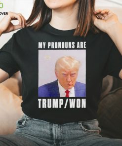 Men’s My pronouns are Trump won mugshot shirt