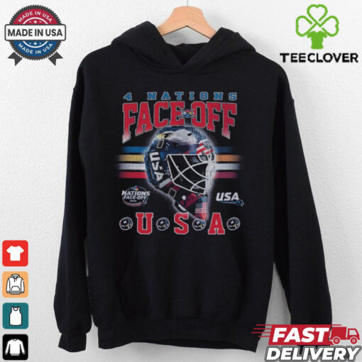 Men’s Navy USA 2025 4 Nations Face Off Goalie Mask T Shirt