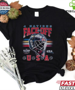 Men’s Navy USA 2025 4 Nations Face Off Goalie Mask T Shirt