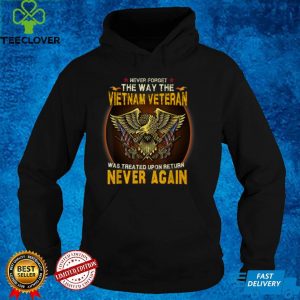 Mens Never Forget The Way The Vietnam Veteran Was Treated Upon T Shirt