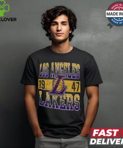 Men's New Era Black Los Angeles Lakers Enzyme Washed Oversized T Shirt