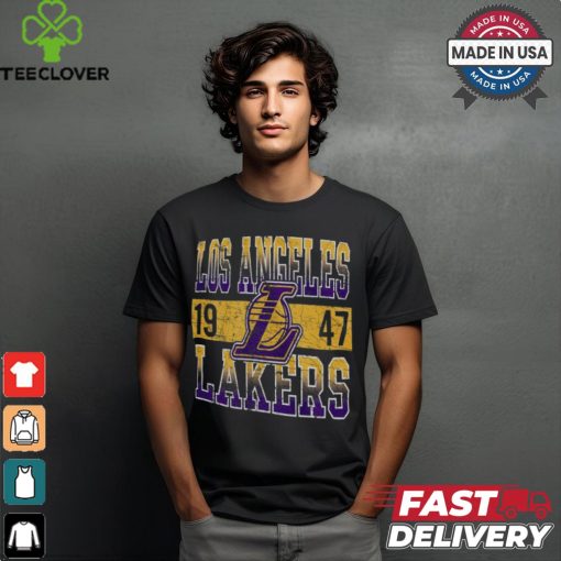Men’s New Era Black Los Angeles Lakers Enzyme Washed Oversized T Shirt