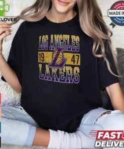 Men's New Era Black Los Angeles Lakers Enzyme Washed Oversized T Shirt