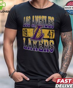 Men's New Era Black Los Angeles Lakers Enzyme Washed Oversized T Shirt