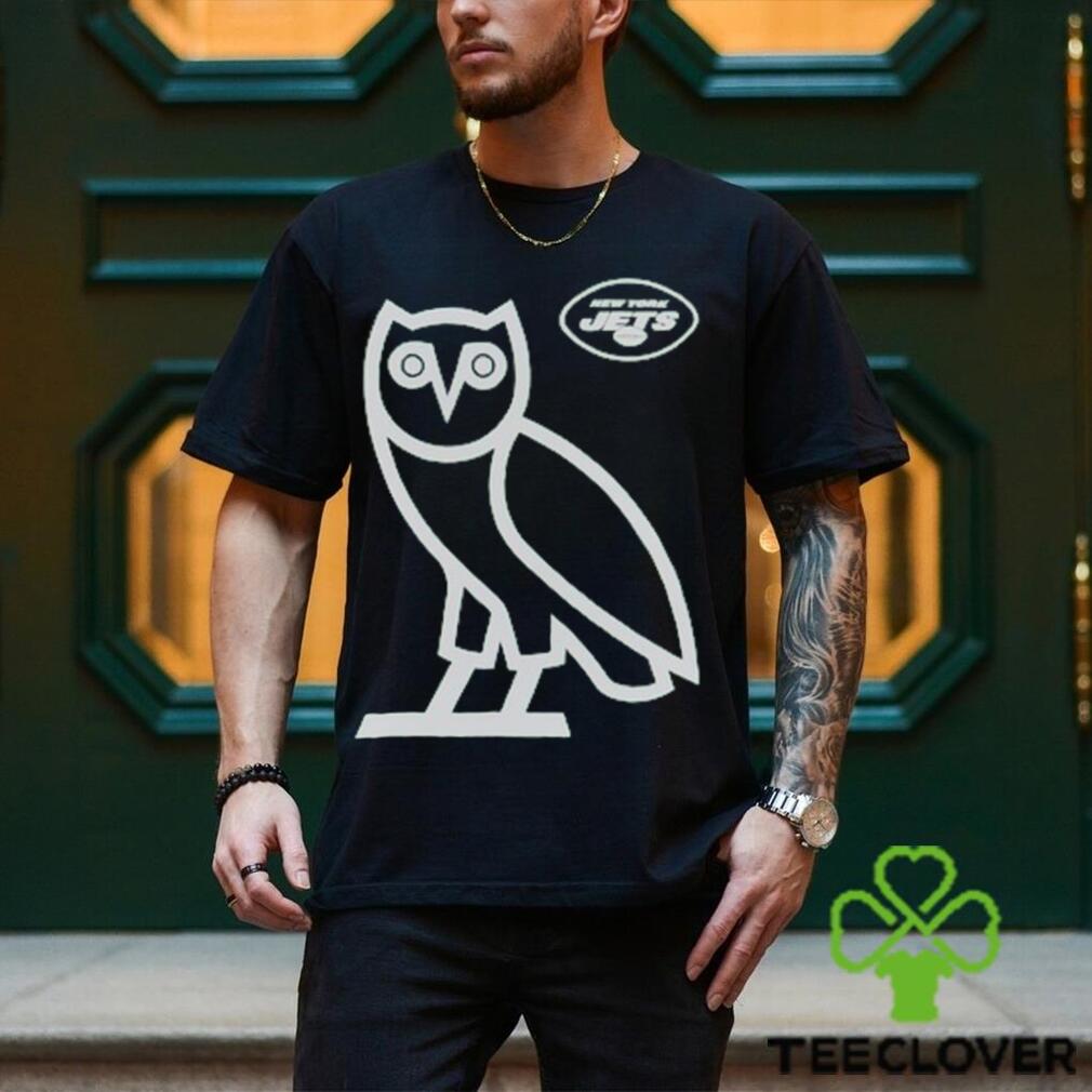 Men’s New York Jets OVO x NFL Green OG Owl T Shirt Men’s New York Jets OVO x NFL Green OG Owl T Shirt