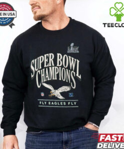 Men's Nike Kelly Green Philadelphia Eagles Super Bowl LIX Champions Throwback Logo T Shirt