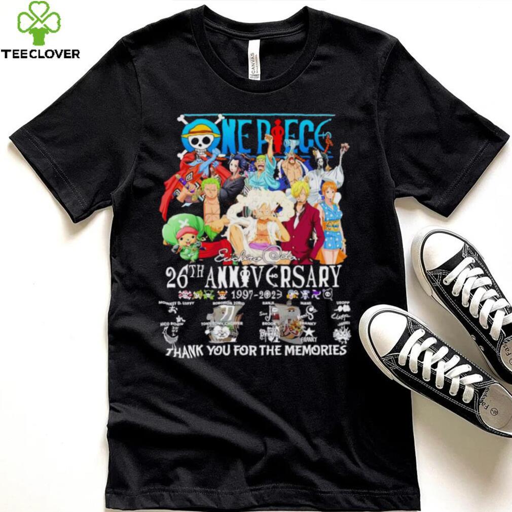 Men’s One Piece 26th anniversary 1997 2023 thank you for the memories shirt Men’s One Piece 26th anniversary 1997 2023 thank you for the memories shirt