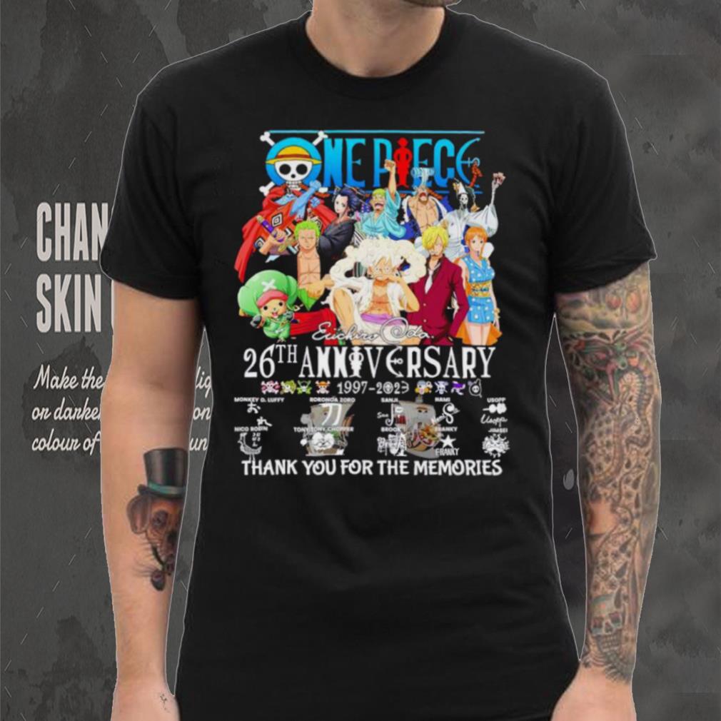 Men’s One Piece 26th anniversary 1997 2023 thank you for the memories shirt Men’s One Piece 26th anniversary 1997 2023 thank you for the memories shirt