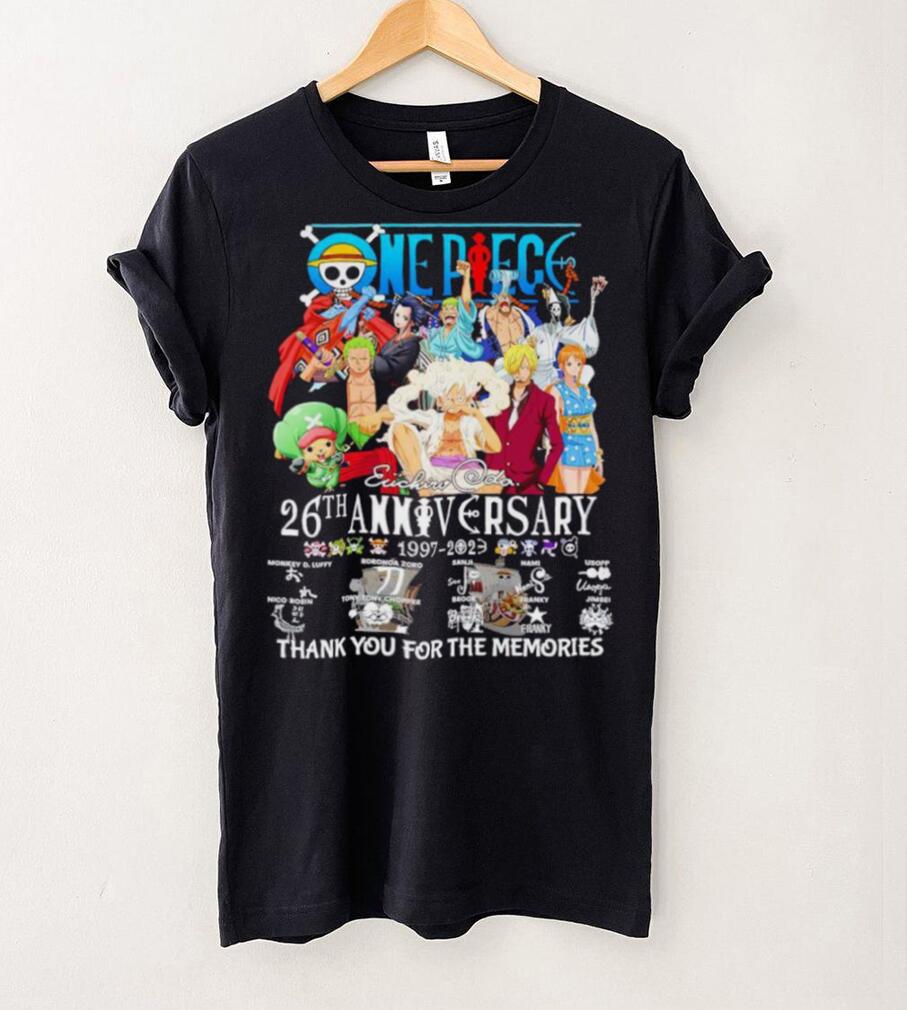 Men’s One Piece 26th anniversary 1997 2023 thank you for the memories shirt Men’s One Piece 26th anniversary 1997 2023 thank you for the memories shirt
