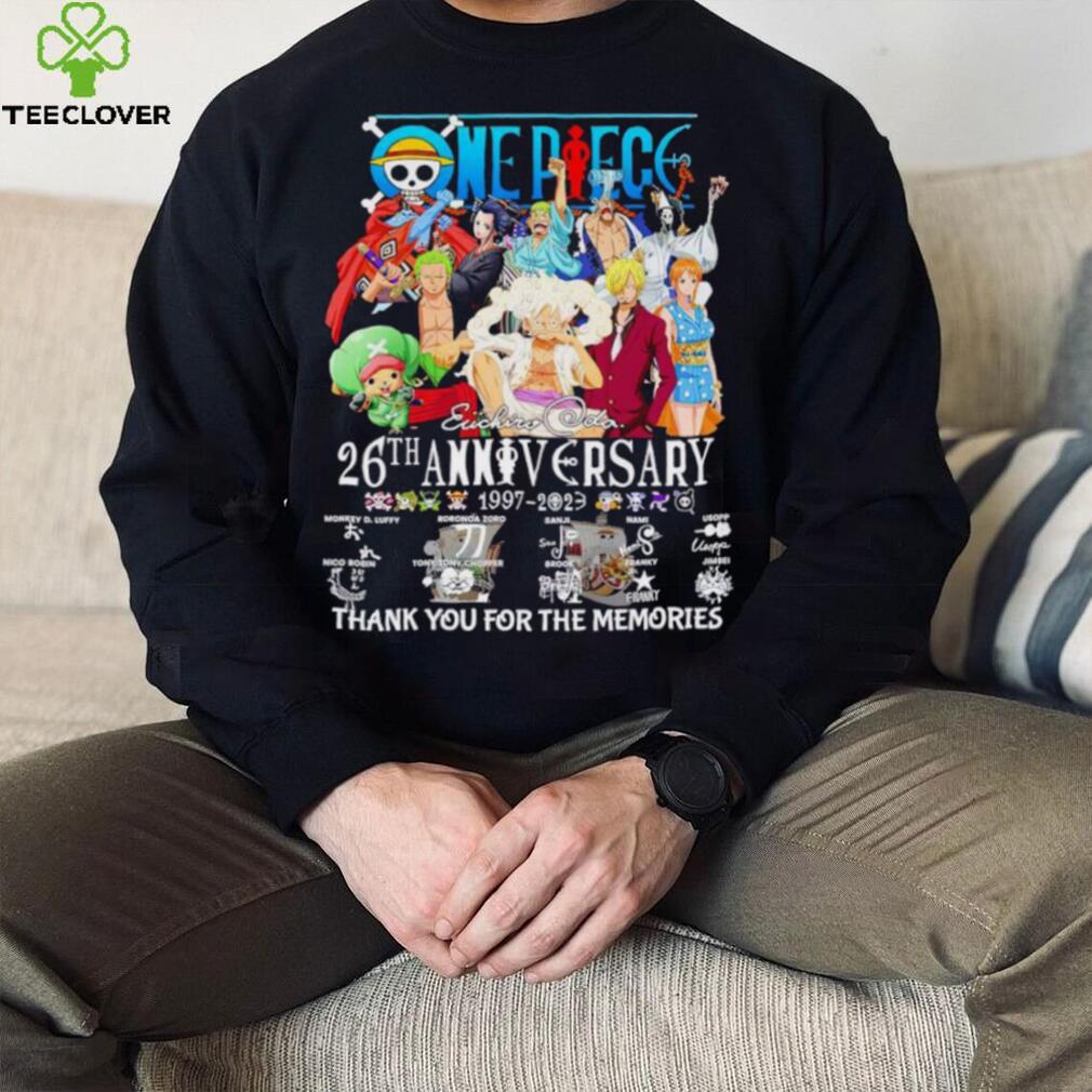Men’s One Piece 26th anniversary 1997 2023 thank you for the memories shirt Men’s One Piece 26th anniversary 1997 2023 thank you for the memories shirt