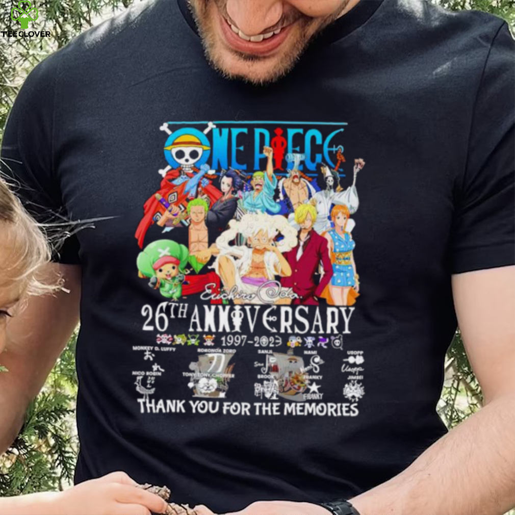 Men’s One Piece 26th anniversary 1997 2023 thank you for the memories shirt Men’s One Piece 26th anniversary 1997 2023 thank you for the memories shirt