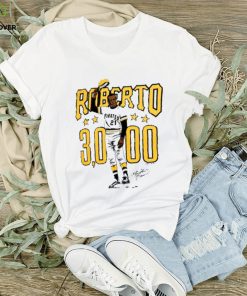 Men's Pittsburgh Pirates Roberto Clemente Homage Heather Gray Illustration Tri Blend T Shirt