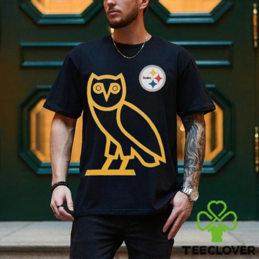 Men’s Pittsburgh Steelers OVO x NFL Black OG Owl T Shirt