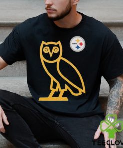 Men's Pittsburgh Steelers OVO x NFL Black OG Owl T Shirt