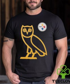 Men's Pittsburgh Steelers OVO x NFL Black OG Owl T Shirt