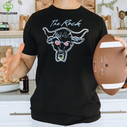 Men’s Ripple Junction Black The Rock Neon Glow Bull T Shirt