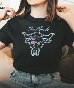 Men's Ripple Junction Black The Rock Neon Glow Bull T Shirt
