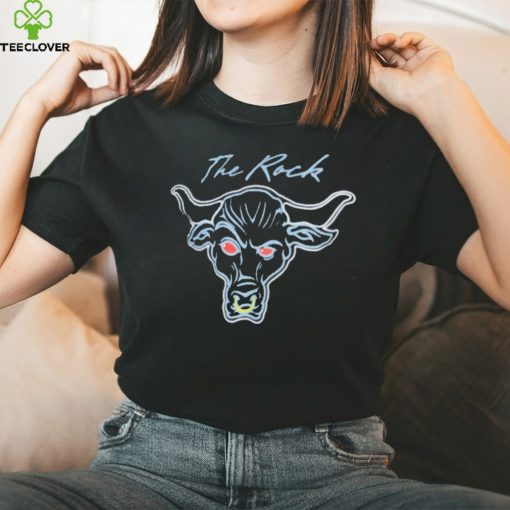 Men’s Ripple Junction Black The Rock Neon Glow Bull T Shirt