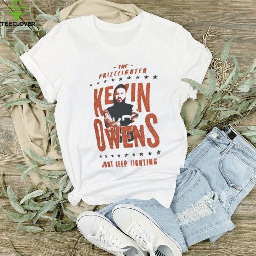 Men's Ripple Junction Heather Gray Kevin Owens Just Keep Fighting T Shirt