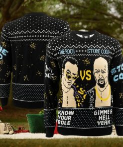 Men’s Ripple Junction The Rock vs Stone Cold Steve Austin Ugly Holiday Sweater