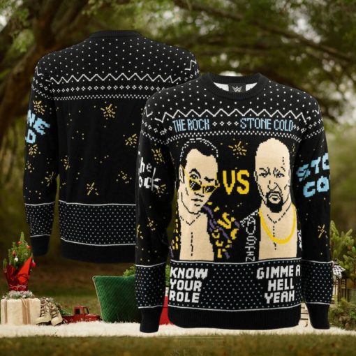 Men’s Ripple Junction The Rock vs Stone Cold Steve Austin Ugly Holiday Sweater