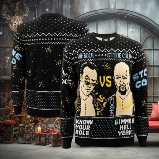Men’s Ripple Junction The Rock vs Stone Cold Steve Austin Ugly Holiday Sweater