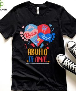 Mens Rosa Azul Abuelo te Ama Gender Reveal T Shirt