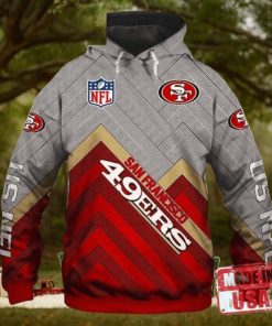 Mens San Francisco 49ers Luxury Pullover 3D Hoodie