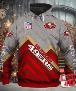 Mens San Francisco 49ers Luxury Pullover 3D Hoodie