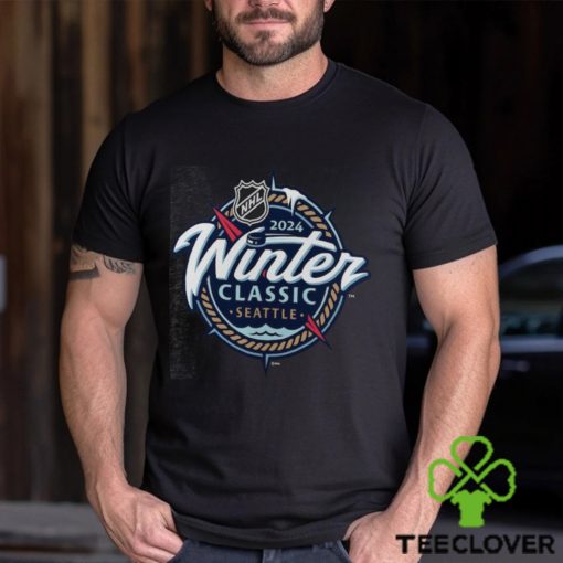 Men’s Seattle Kraken Fanatics Branded Heather Charcoal 2024 NHL Winter Classic T Shirt