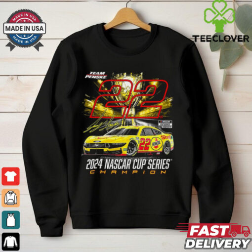 Men’s Team Penske Black Joey Logano 2024 NASCAR Cup Series Champion Long Sleeve T Shirt